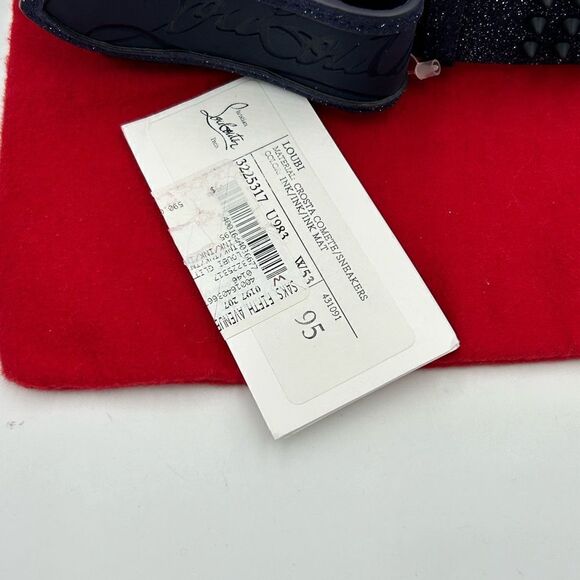 Men’s Christian Louboutin blue glitter spike belt size 95 cm/38 made in Italy - Picture 4 of 8